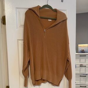 Aerie Warm Brown Cowl Neck Sweater